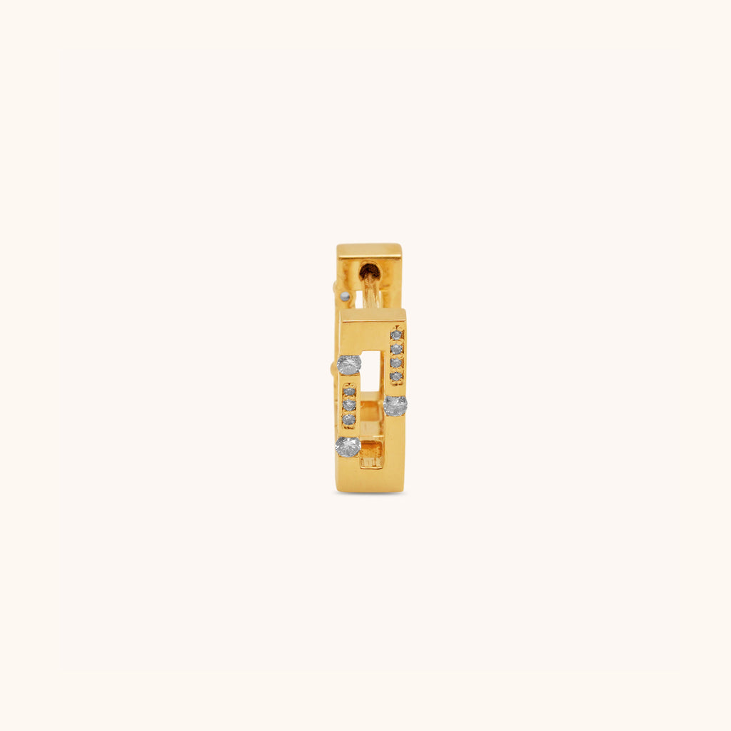 Versa Diamond & Yellow Sapphire Single Hoop