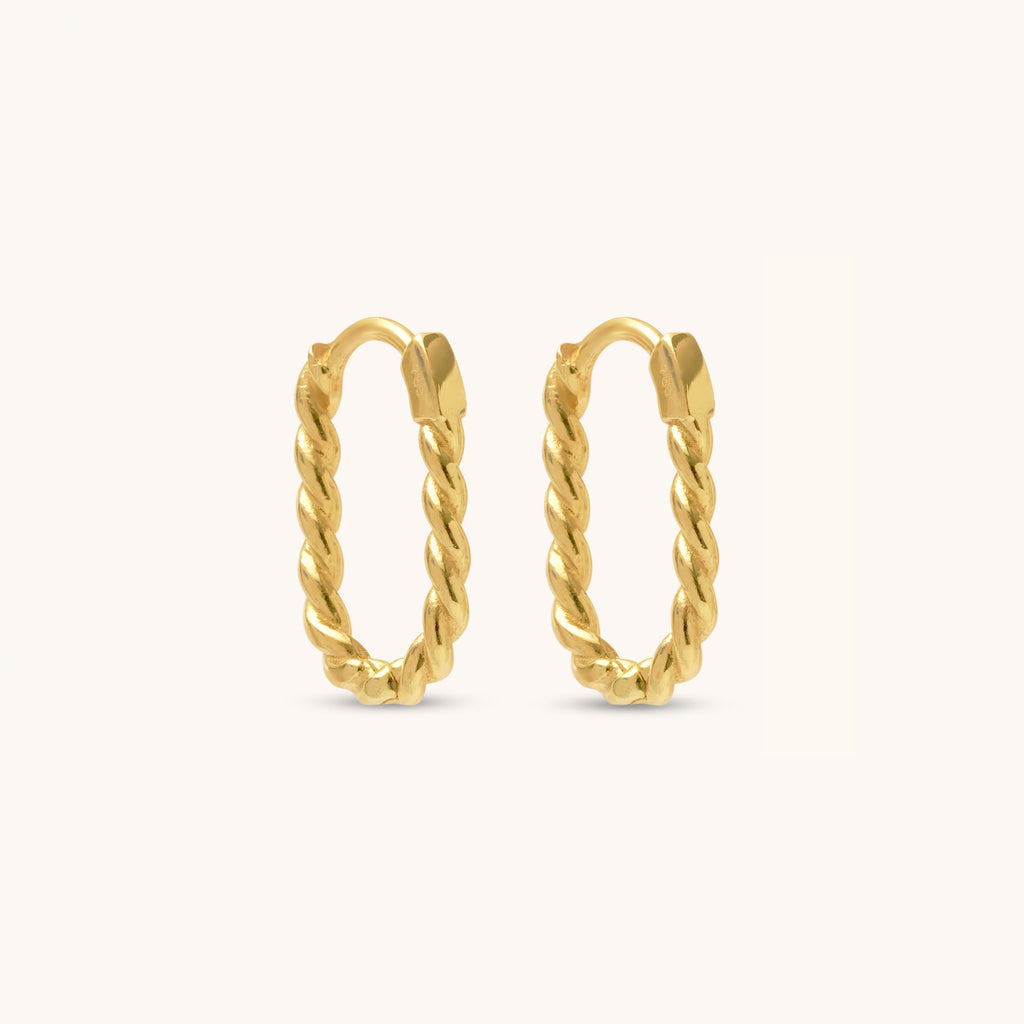 Twist Gold Hoops
