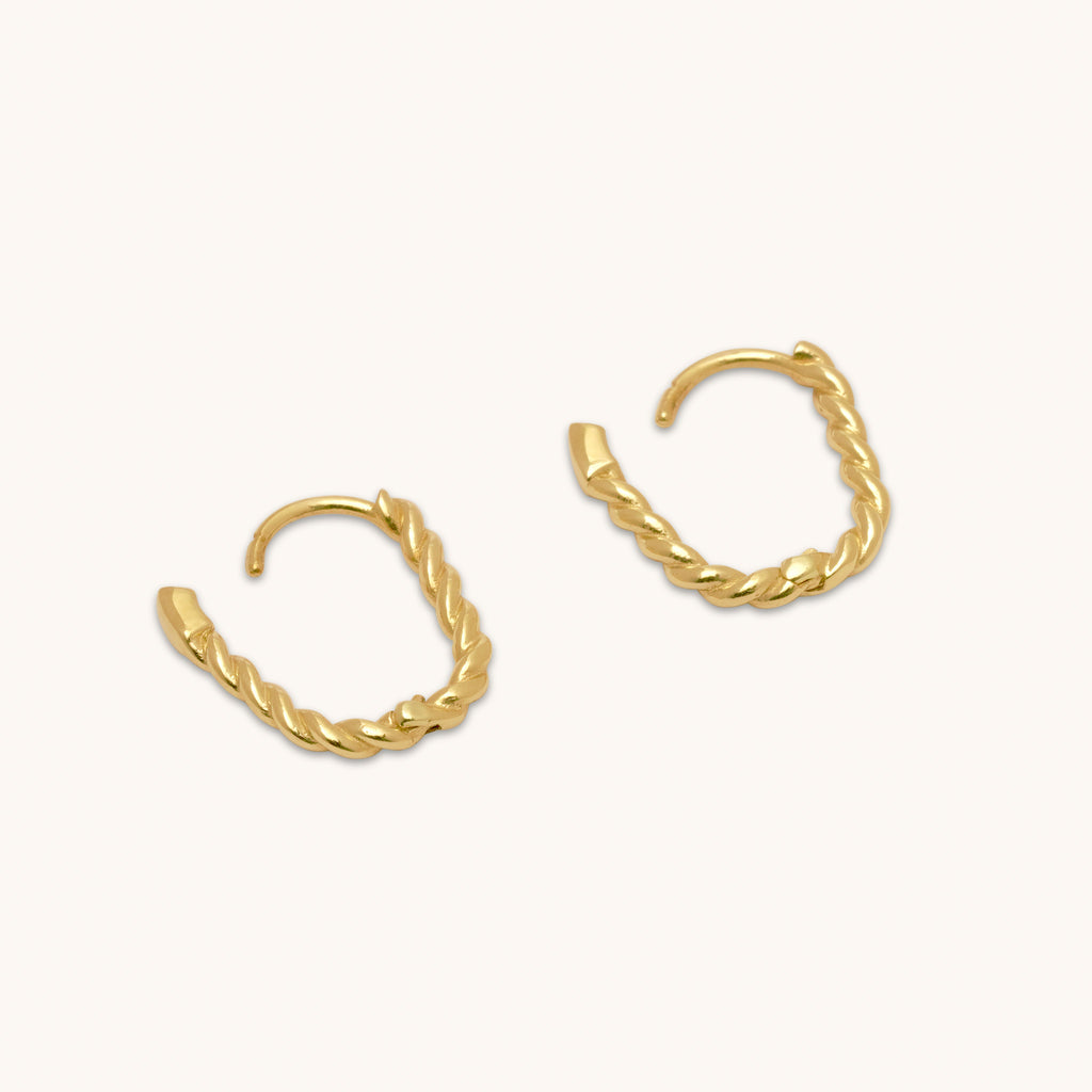 Twist Gold Hoops