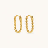 Twist Gold Hoops