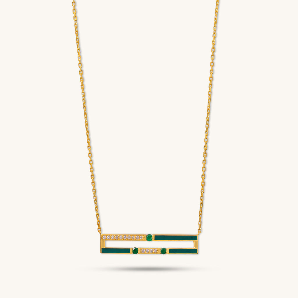 Versa Diamond & Emerald Necklace