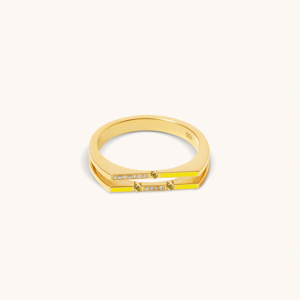 Versa Diamond & Yellow Sapphire Ring