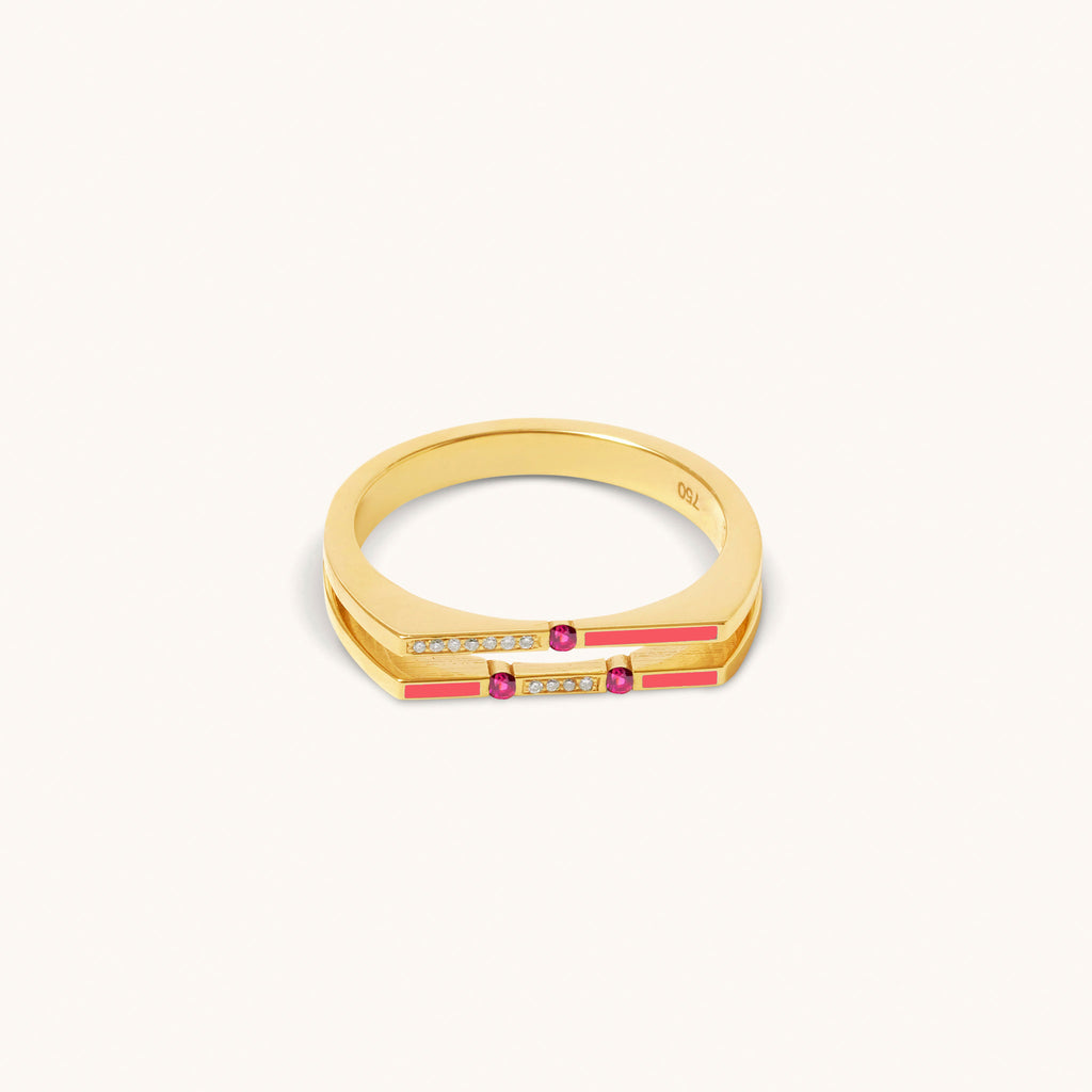 Versa Diamond & Pink Sapphire Ring