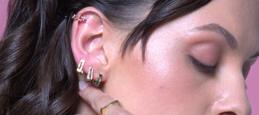 How To Style An Ear Stack With Gold Stud Earrings | JOUBIJOUX Fine Jewelry