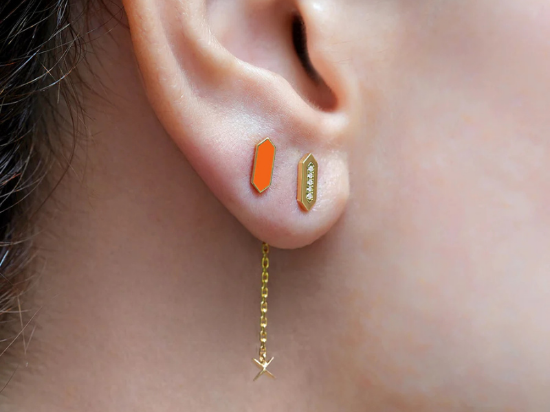 ENAMEL STUD EARRINGS IN DUBAI