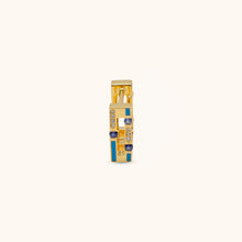 Load image into Gallery viewer, Versa Diamond &amp; Blue Sapphire Single Hoop