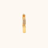Facets Diamond Single Hoop
