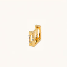 Load image into Gallery viewer, Versa Diamond &amp; Blue Sapphire Single Hoop