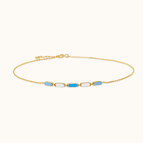 Facets Sky Gold Choker