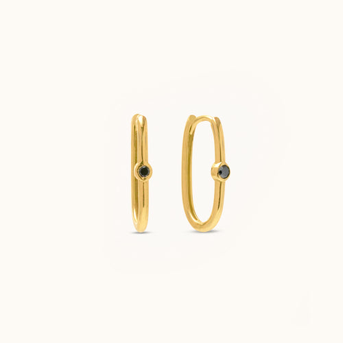 Midnight Black Diamond Hoops