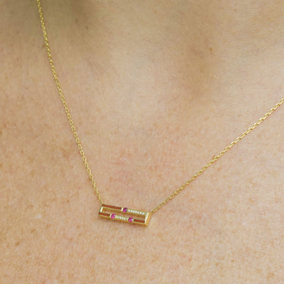 Versa Ruby&Emerald Reversible Necklace