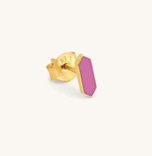 Load image into Gallery viewer, Facets Blush Pink Enamel Gold Stud
