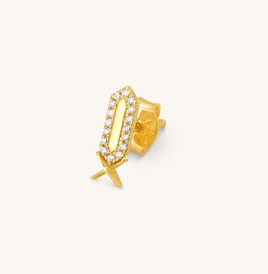 Facets X Diamond Frame Stud