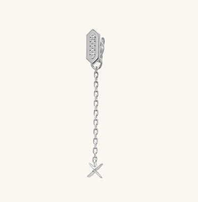 Facets X Diamond Line Ear Jacket Stud