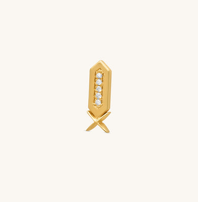 Facets X Diamond Line Stud