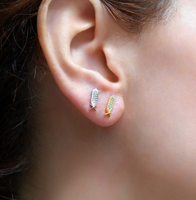 Facets X Diamond Line Stud
