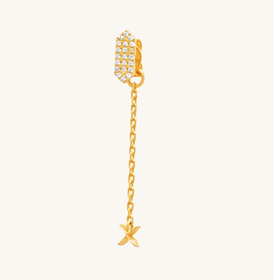 Facets X Full Diamond Ear Jacket Stud