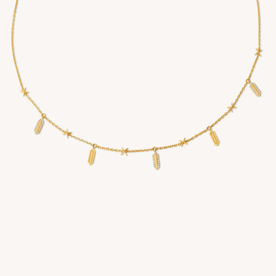 Facets X Charm Diamond Choker