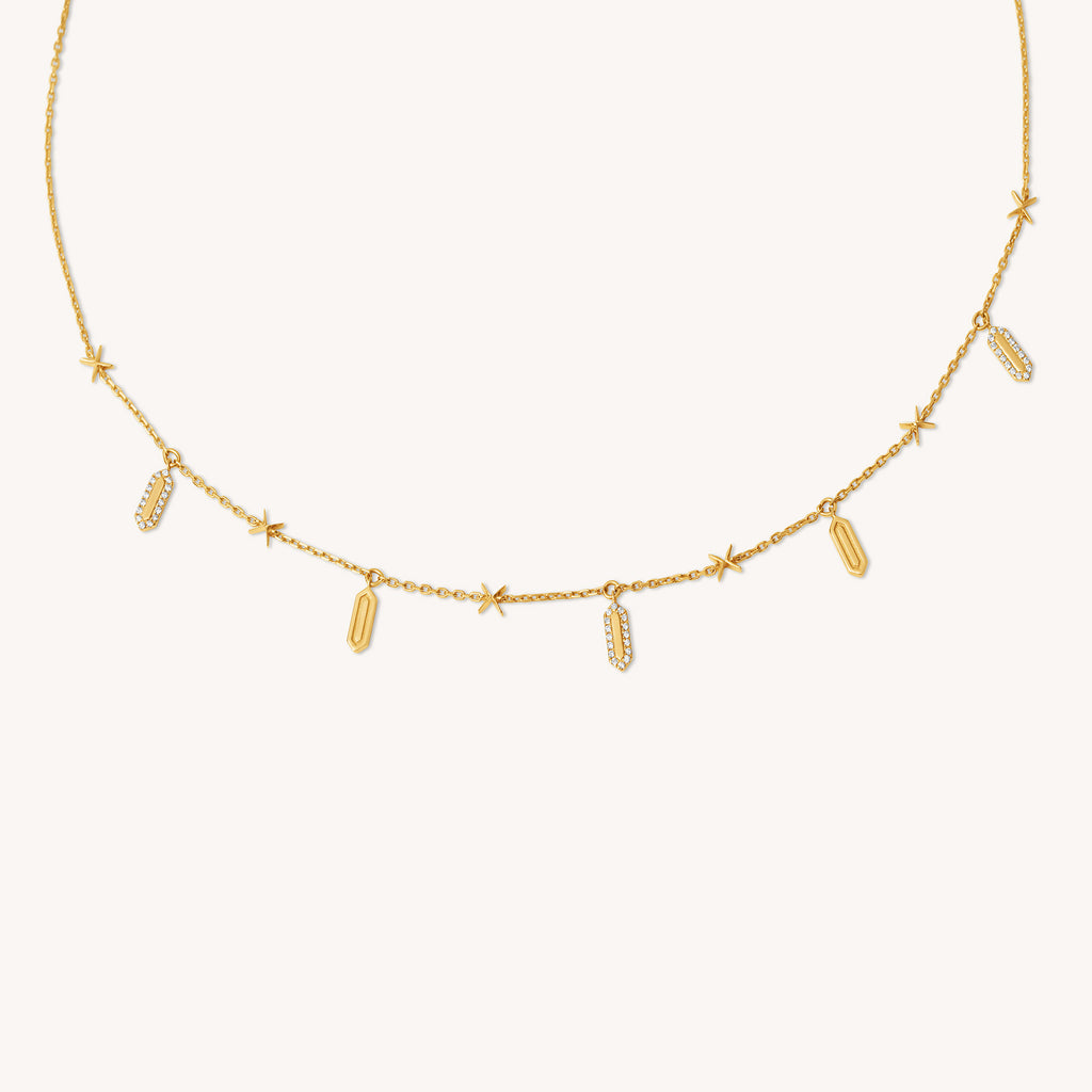 Facets X Charm Diamond Choker