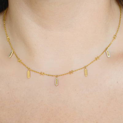 Facets X Charm Diamond Choker