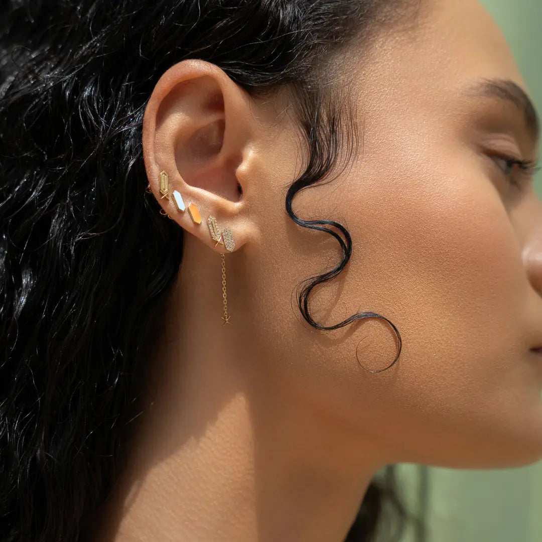 GOLD STUD EARRINGS