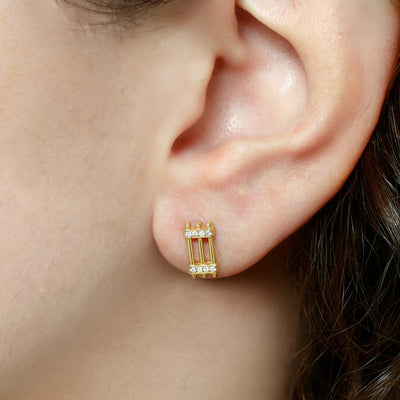 Triad Diamond Studs