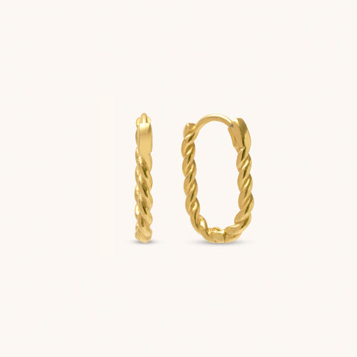 Twist Gold Hoops