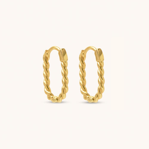 Twist Gold Hoops