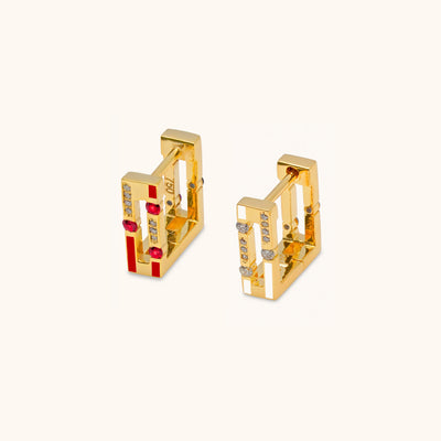 Versa Diamond & Ruby Hoops