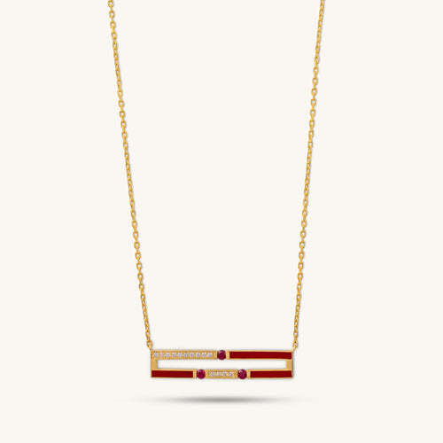 Versa Diamond & Ruby Necklace