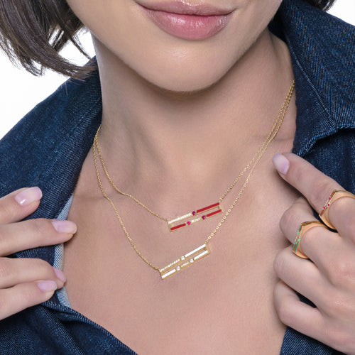 Versa Diamond & Ruby Necklace