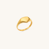 Geometric Pentagon Gold Ring