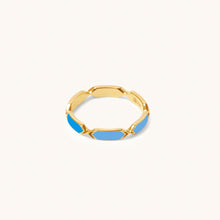 Load image into Gallery viewer, Back view of Joubijoux Facets Fusion 18K gold ring showing plain gold surface
