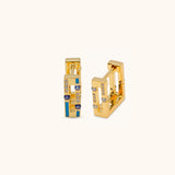 Versa Diamond & Blue Sapphire Hoops