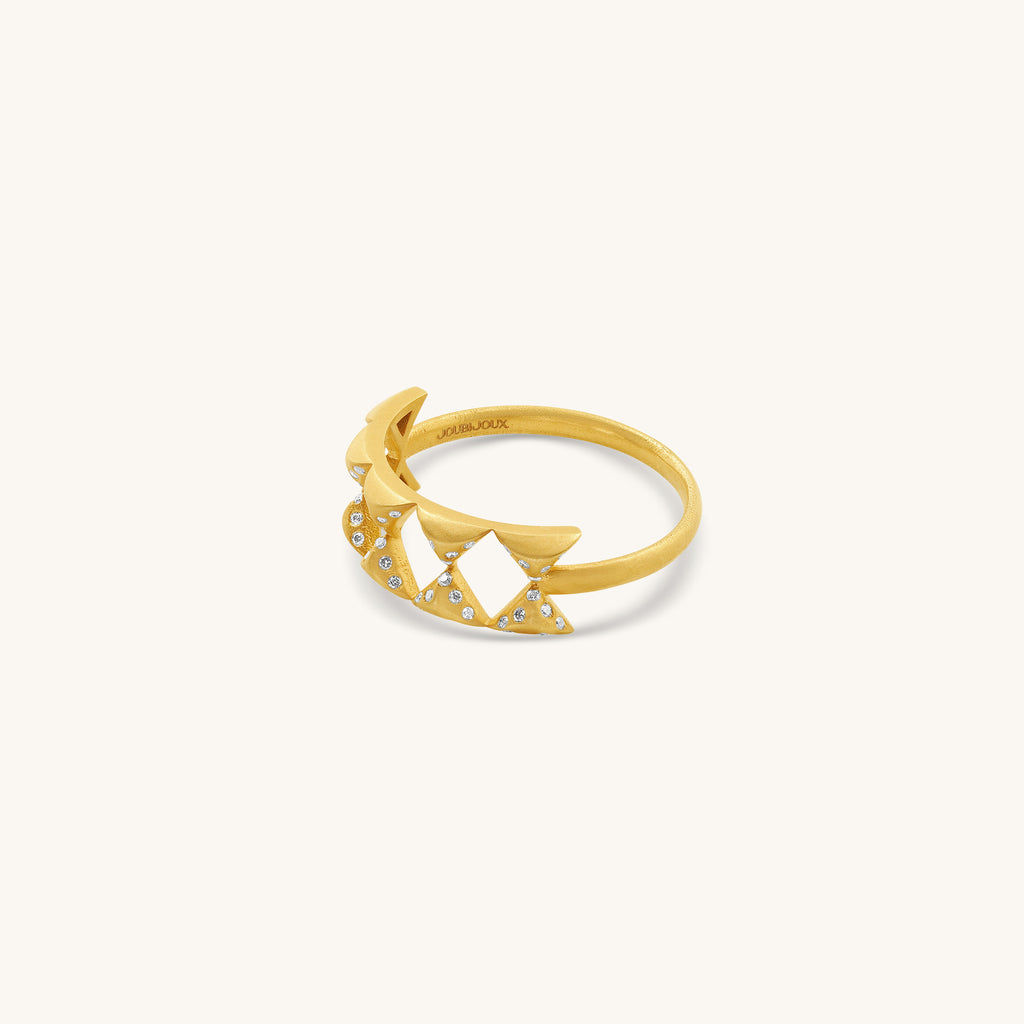 Hourglass Intersection Diamond Ring