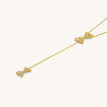 Load image into Gallery viewer, Hourglass Intersection Diamond Necklace
