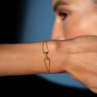Hourglass Turning Point Diamond Bracelet