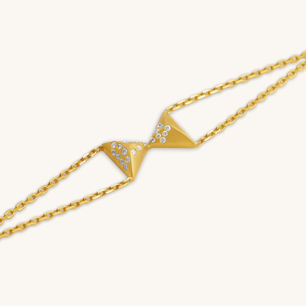 Hourglass Turning Point Diamond Bracelet