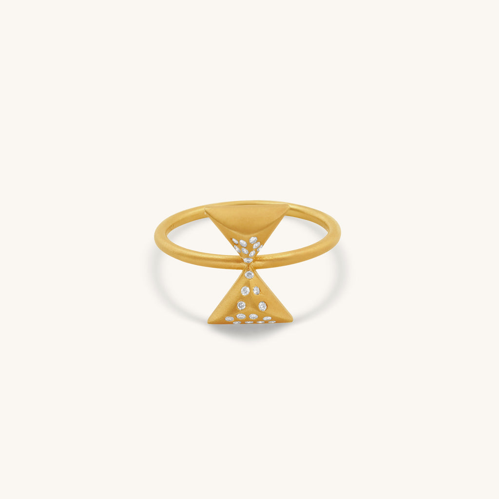 Hourglass Turning Point Diamond Ring