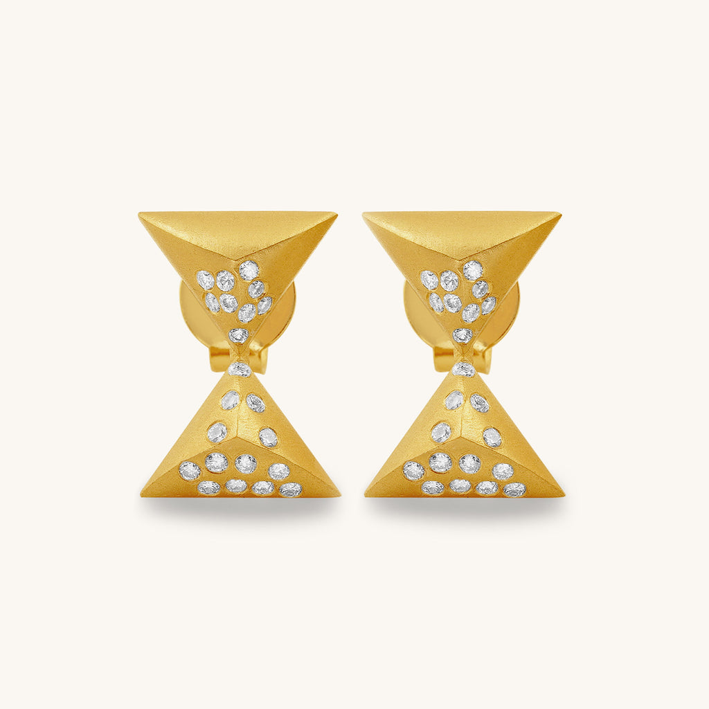 Hourglass Turning Point Diamond Studs