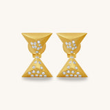 Hourglass Turning Point Diamond Studs