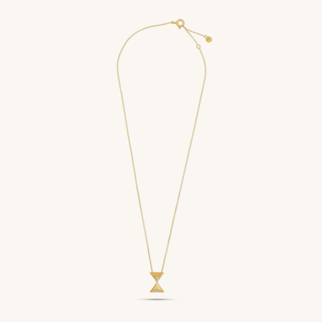 Hourglass Turning Point Diamond Necklace