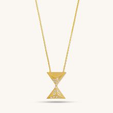 Load image into Gallery viewer, Hourglass Turning Point Diamond Necklace