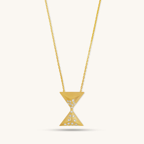 Hourglass Turning Point Diamond Necklace