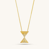 Hourglass Turning Point Diamond Necklace