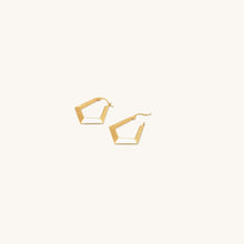 Load image into Gallery viewer, Geometric Pentagon Hoops