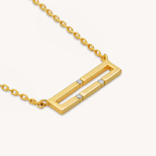 Load image into Gallery viewer, Close-up of Versa Mini 18K yellow gold pendant with three natural diamonds
